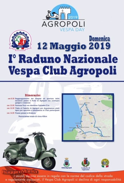 1° Raduno Nazionale Vespa Club Agropoli - 12 Maggio 2019