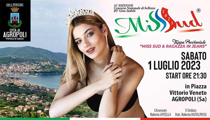 Tappa regionale Miss Sud 2023 - 1 luglio - Agropoli
